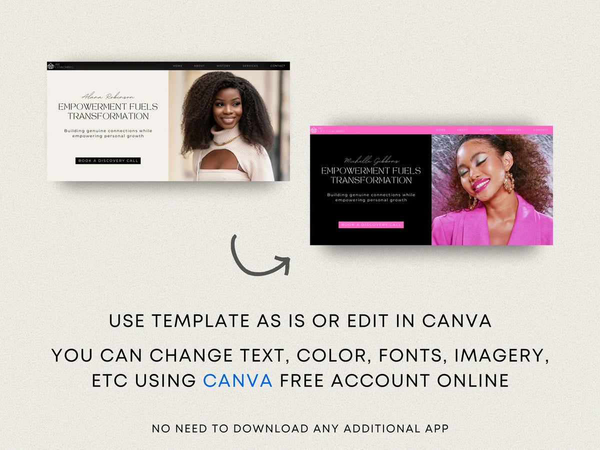 25 Melanin Canva Websites with Resell Rights