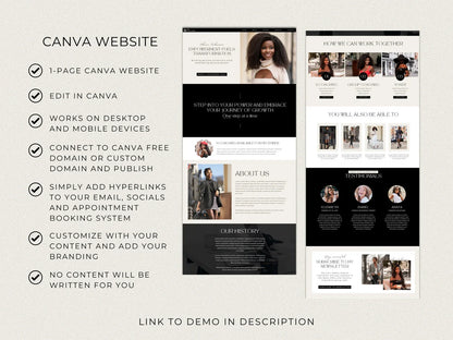 25 Melanin Canva Websites with Resell Rights