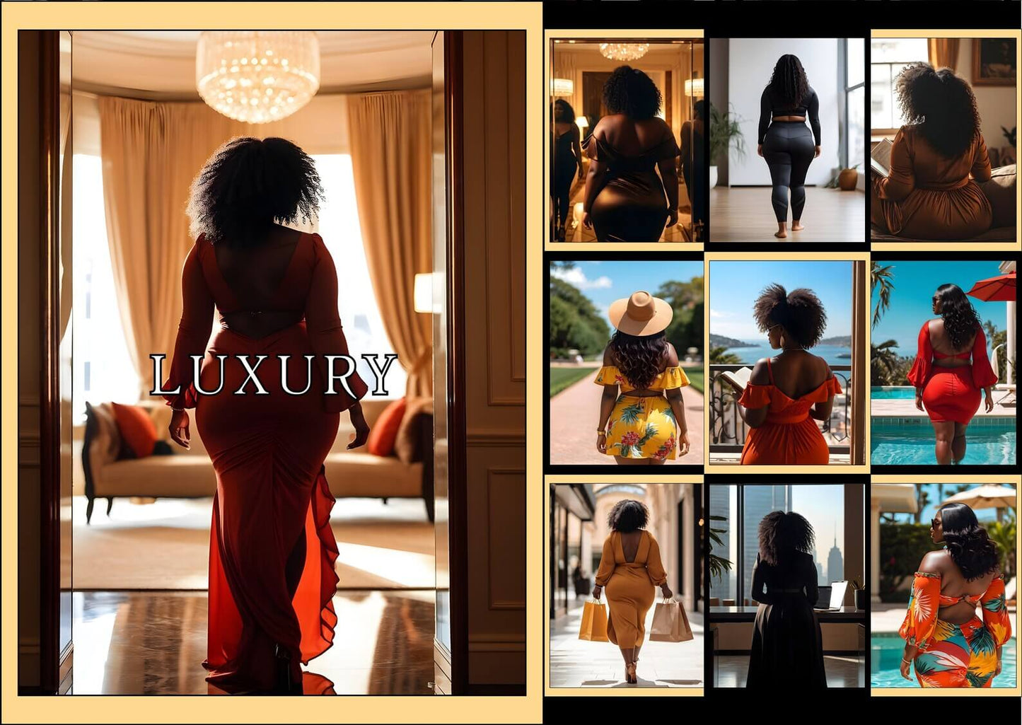 Plus Size Melanin Faceless Videos & Photos