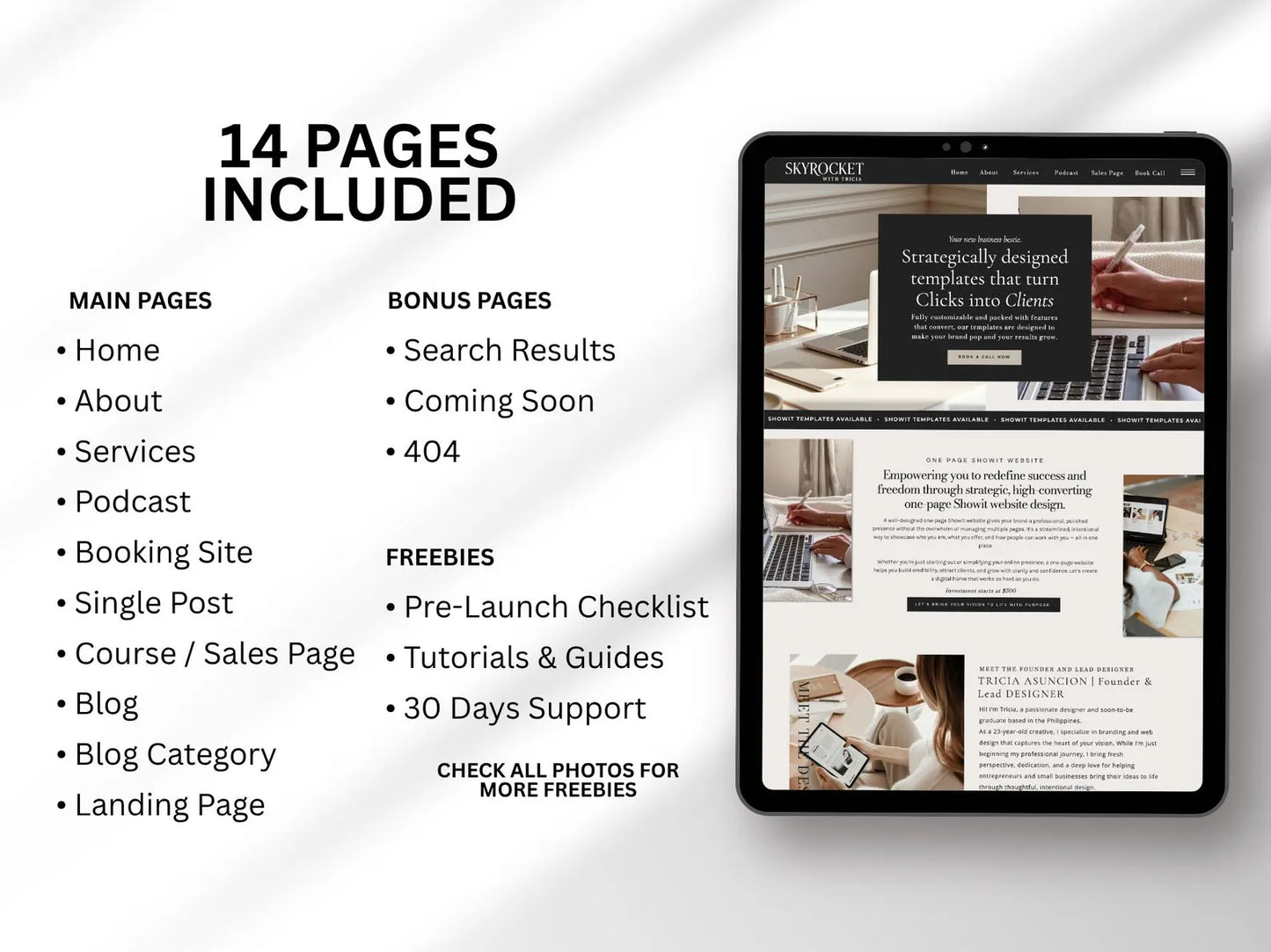 Showit Lisa Website Template for Digital Marketing Coaches & Podcasters
