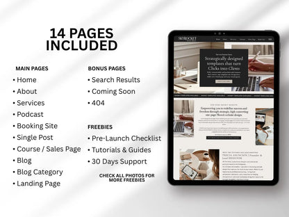 Showit Lisa Website Template for Digital Marketing Coaches & Podcasters