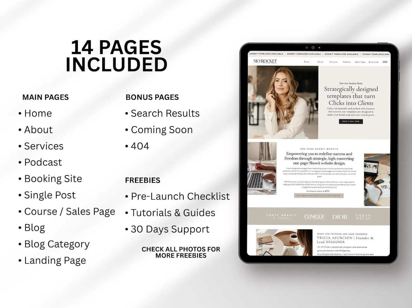 Showit Jennie Coaching Website Template