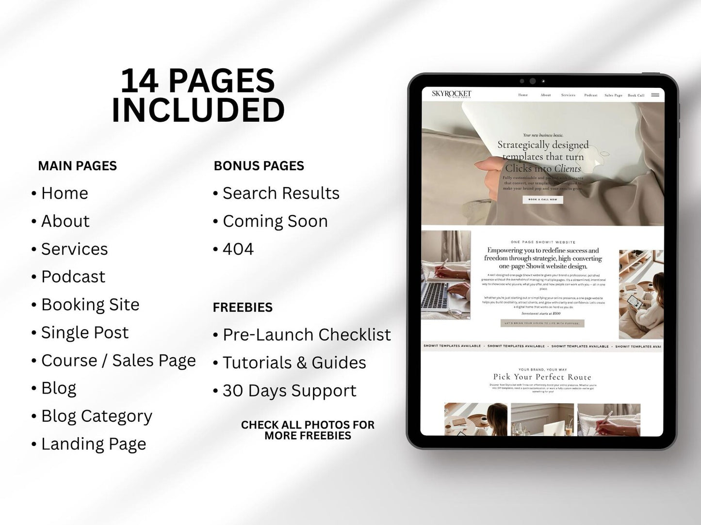 Showit Tricia Digital Marketing Website Template