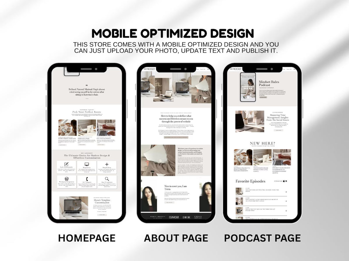 Showit Jennie Coaching Website Template