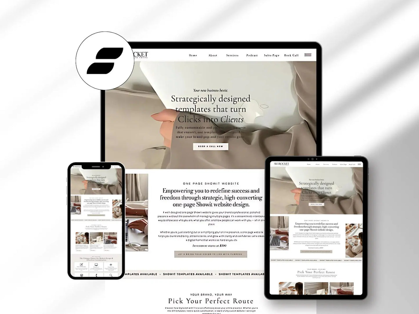 Showit Tricia Digital Marketing Website Template