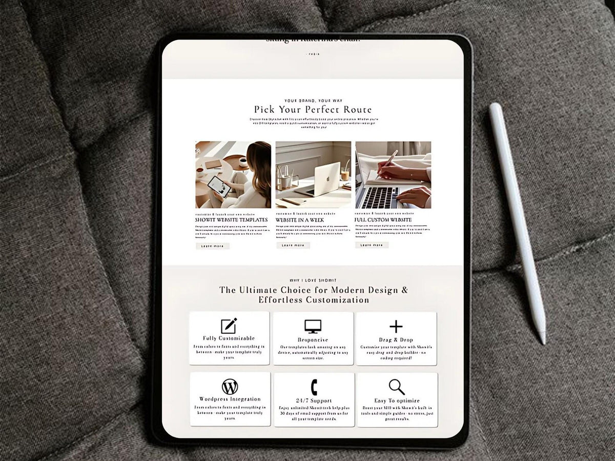 Showit Rose Website Template for Coaches