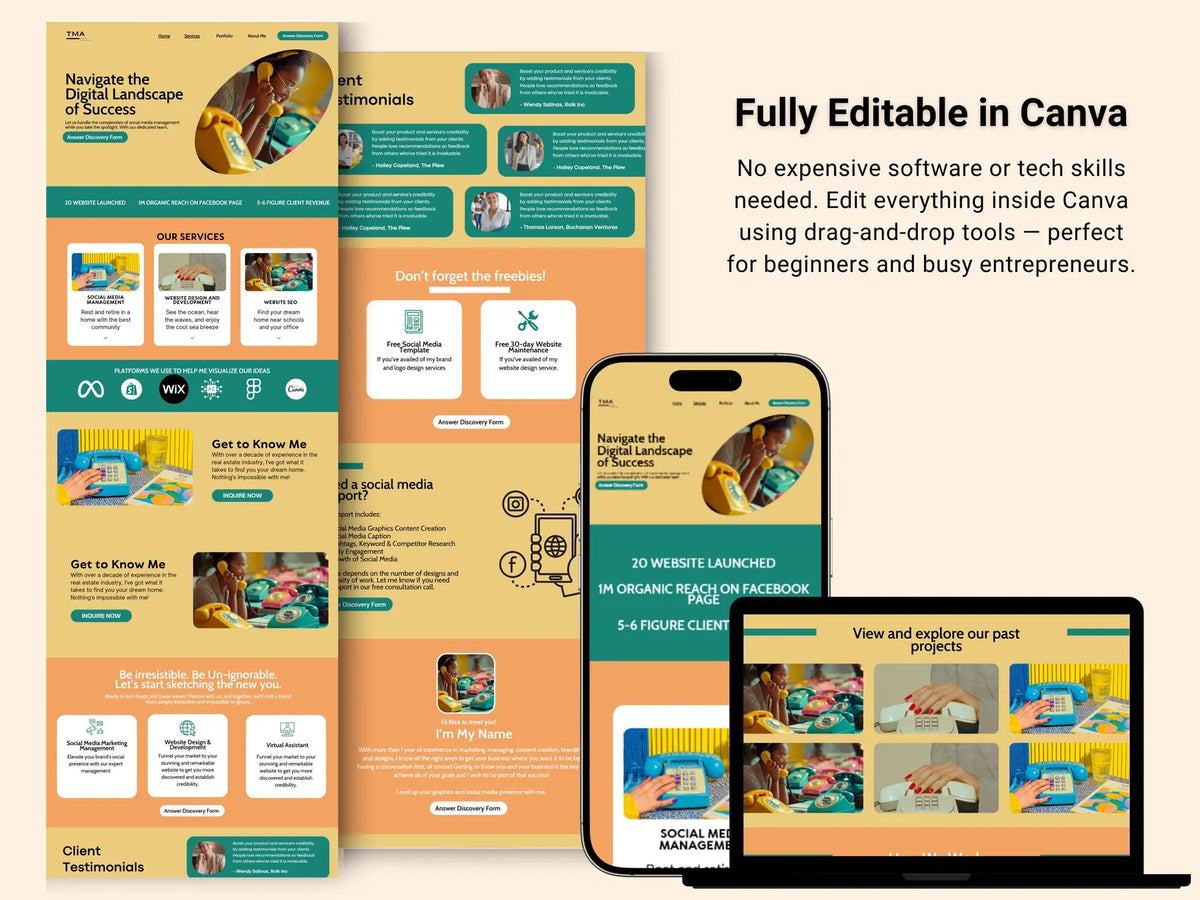 25 Melanin Canva Websites with Resell Rights