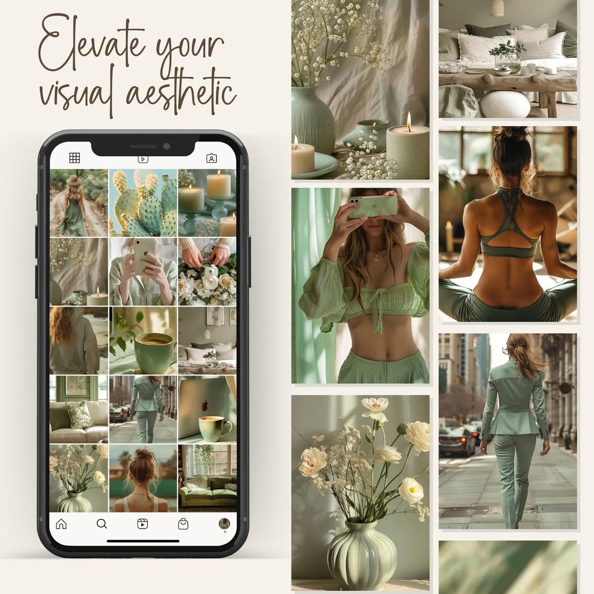160 Sage Green Aesthetic Photos