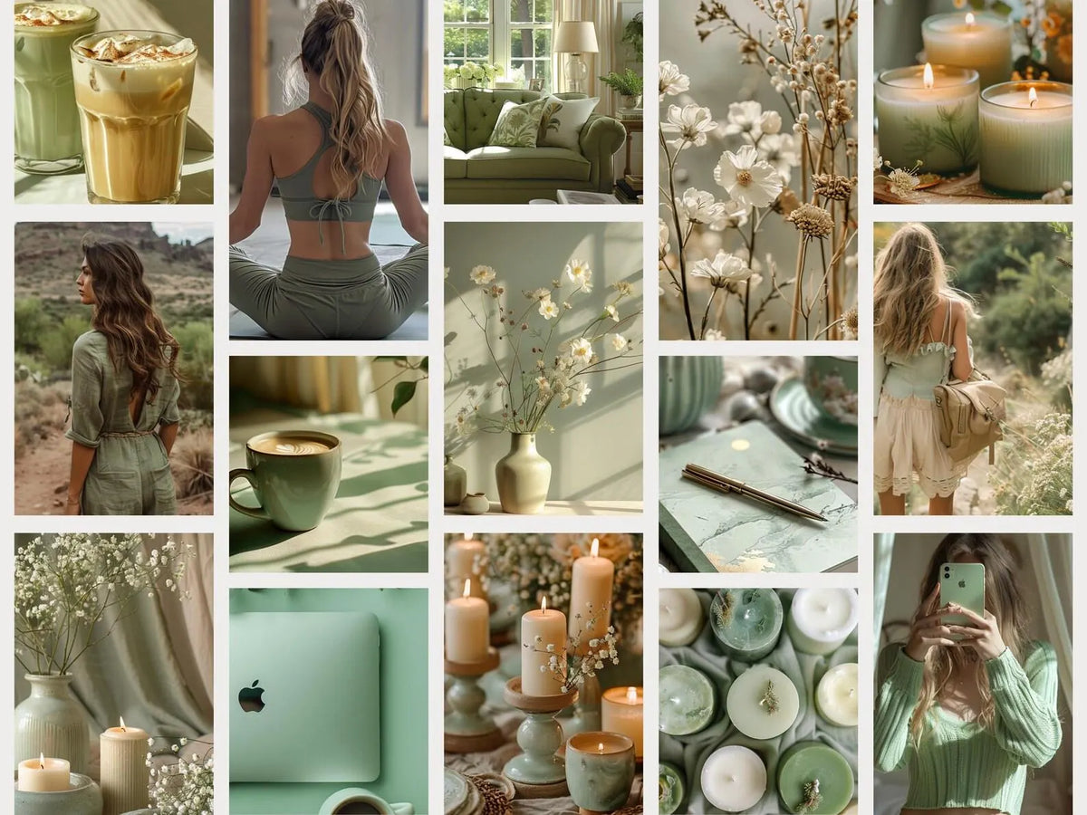 160 Sage Green Aesthetic Photos