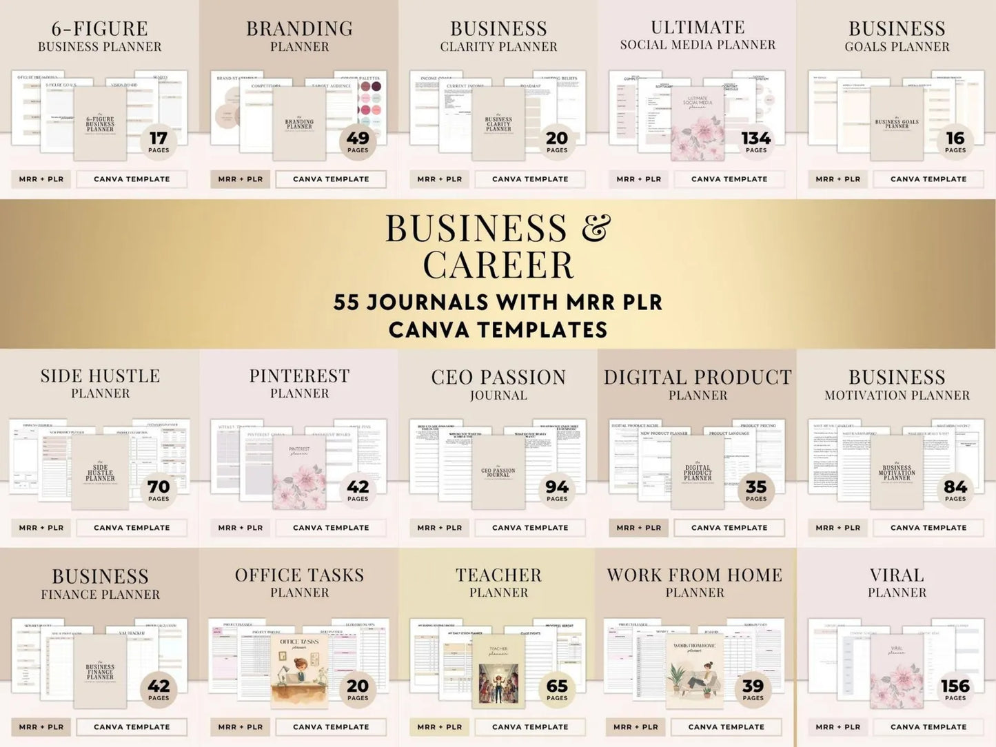 Whole Shop Journals: Planners, Journals, & Templates with Resell Rights