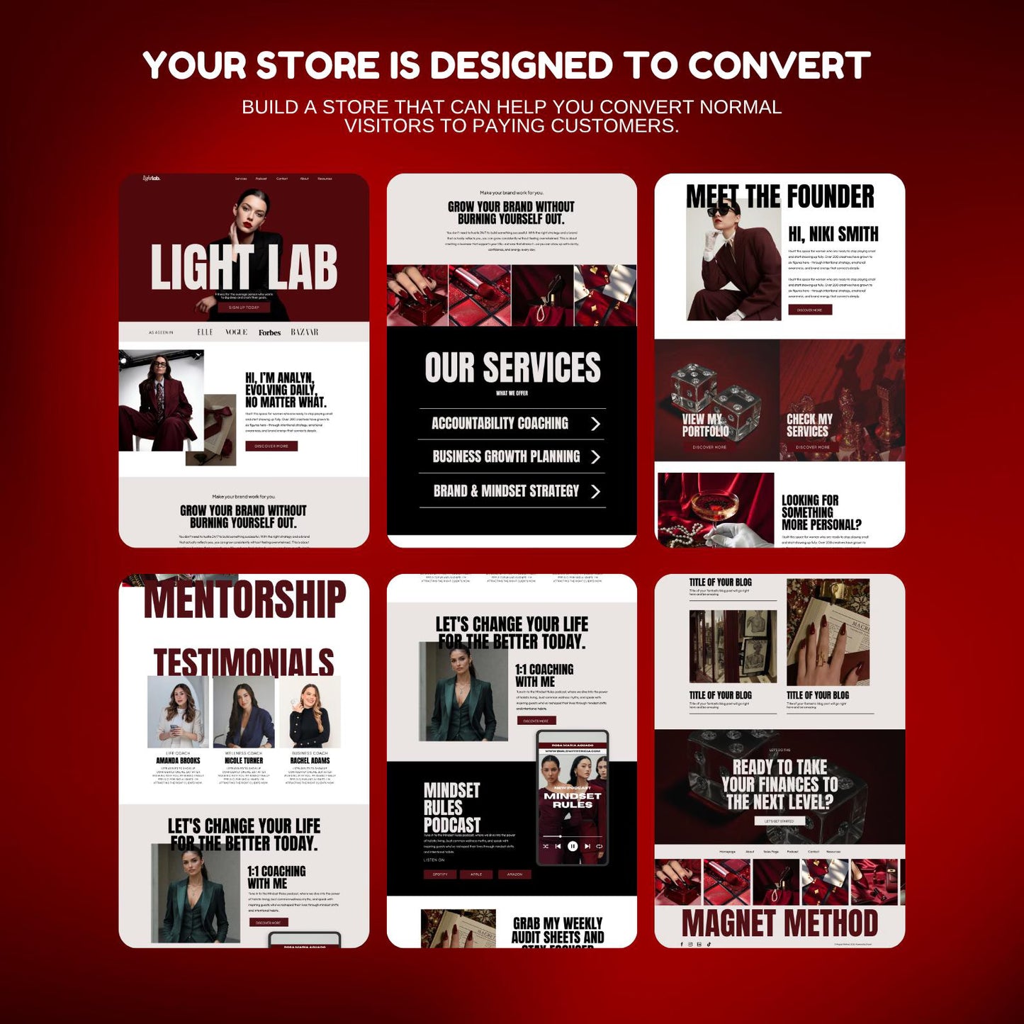 Showit Light Lab Website Template #2: For Coaches, Speakers & Podcasters