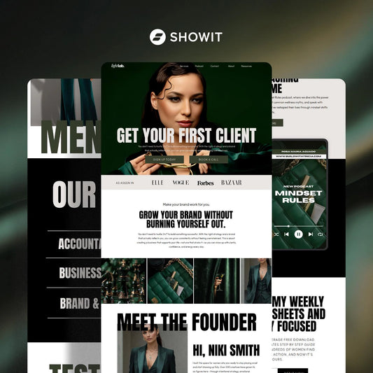 Showit Magneti Website Template #1: For Coaches, Speakers & Podcasters