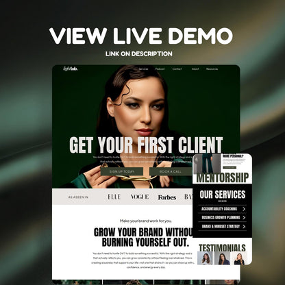 Showit Magneti Website Template #1: For Coaches, Speakers & Podcasters