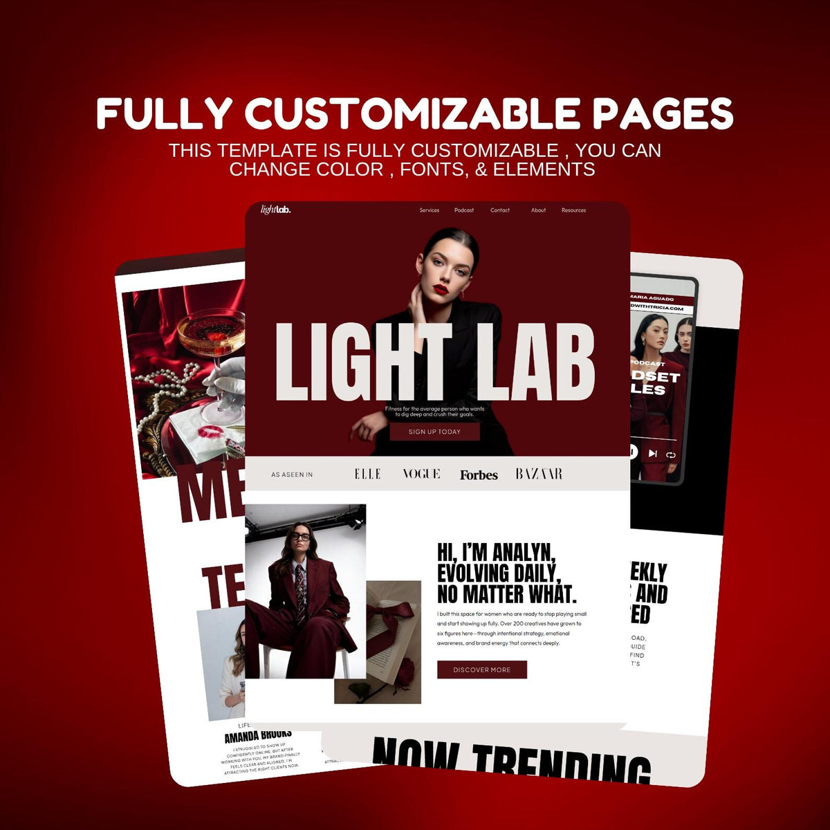 Showit Light Lab Website Template #2: For Coaches, Speakers & Podcasters