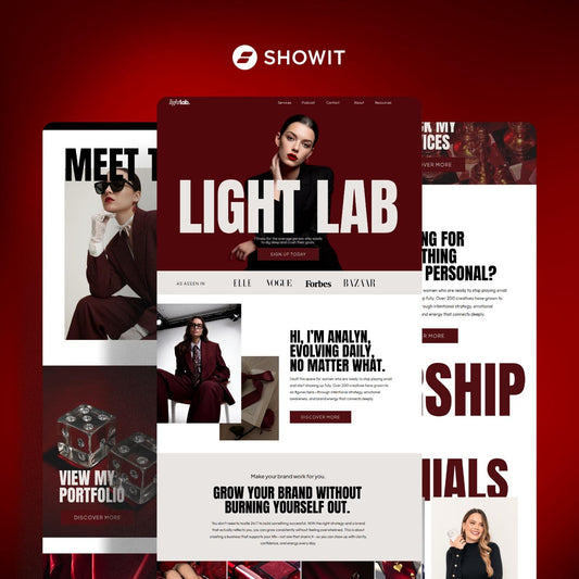 Showit Light Lab Website Template #2: For Coaches, Speakers & Podcasters