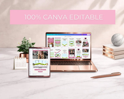 36 Pink Pinterest Pin Templates Bundle