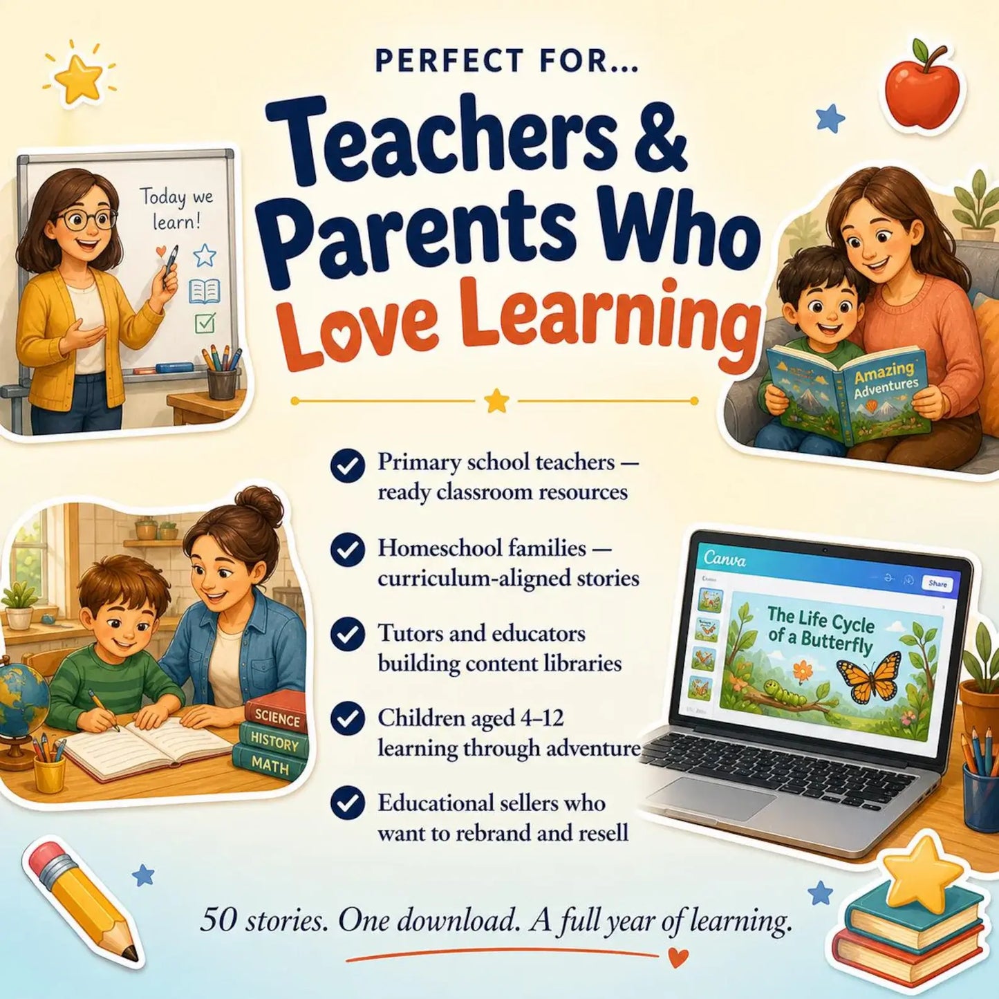 50+ Interactive Kids Storybook Collection