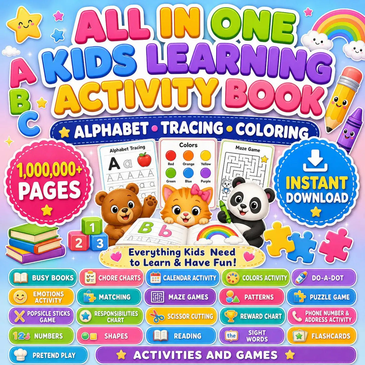 25,000+ Kids Learning Activities Bundle