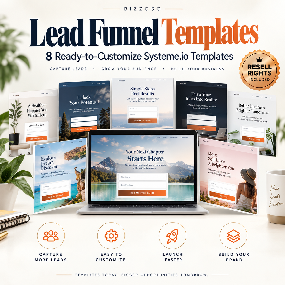 Lead Funnel Templates with Resell Rights hero