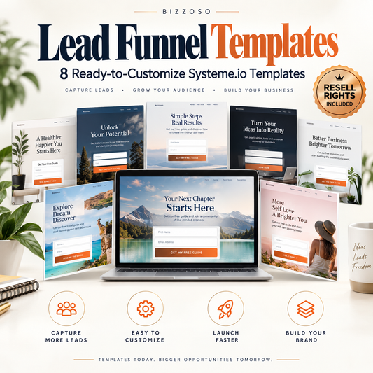 Lead Funnel Templates with Resell Rights hero