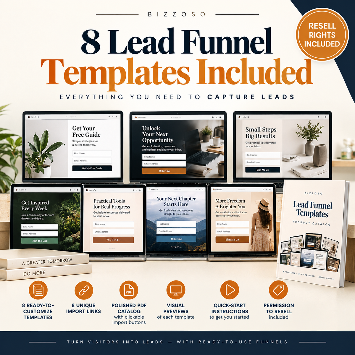 Lead Funnel Templates included designs and contents