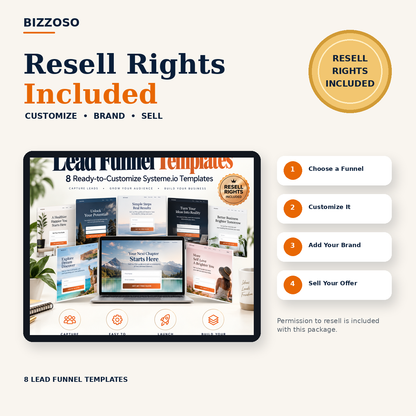 Lead Funnel Templates resell rights included