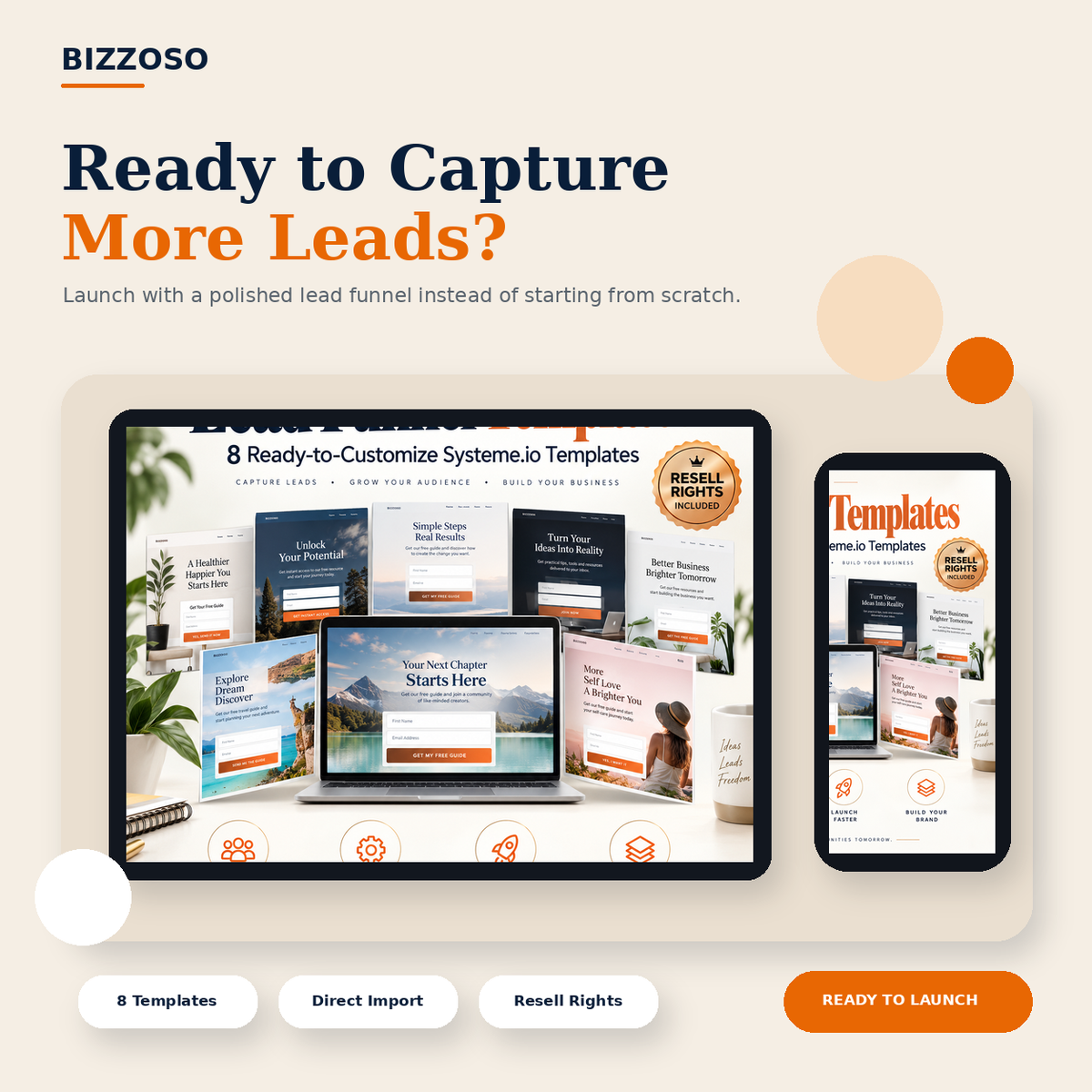 Lead Funnel Templates premium lifestyle mockup
