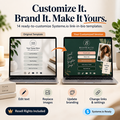 Link in Bio Funnel Templates customize and brand