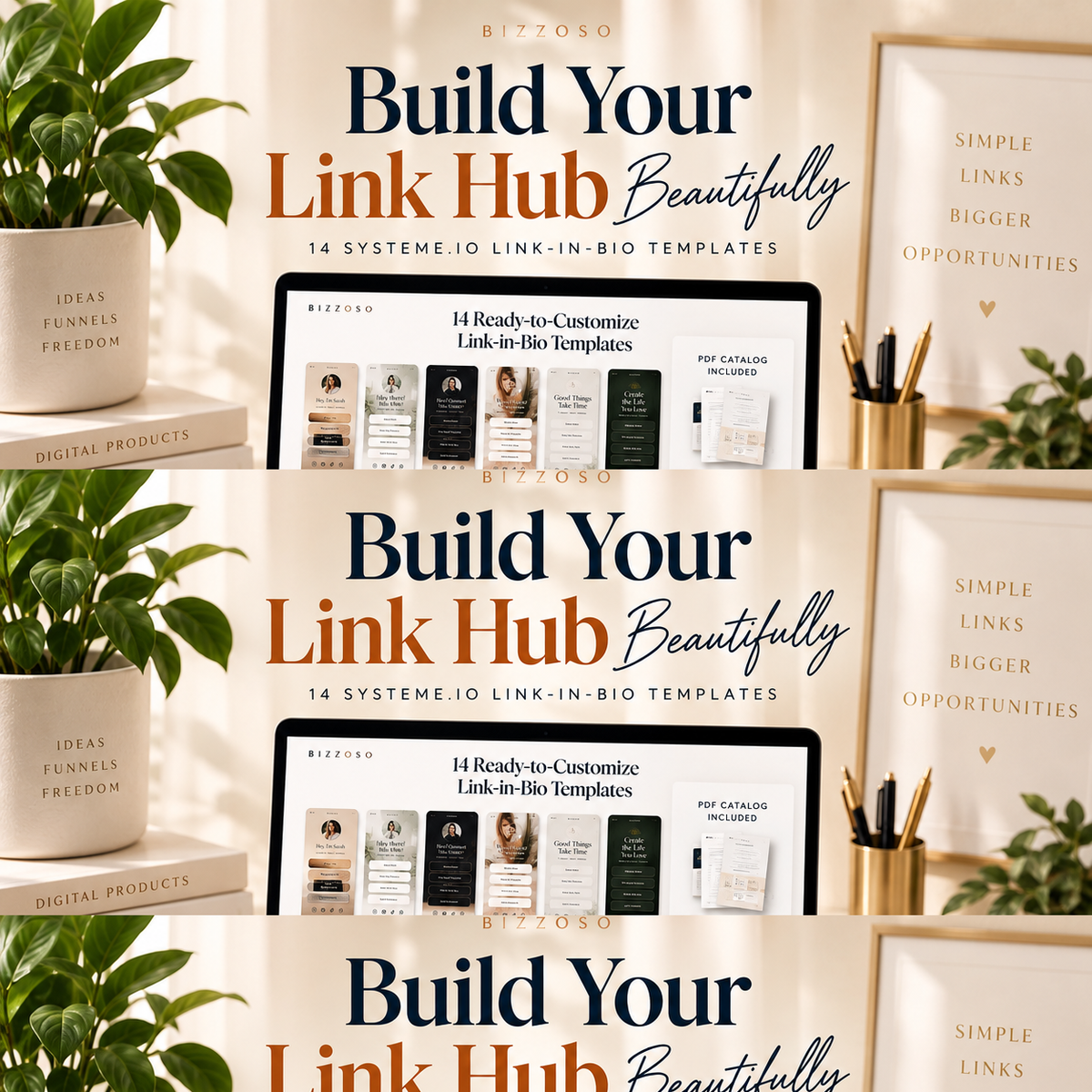 Link in Bio Funnel Templates premium lifestyle mockup