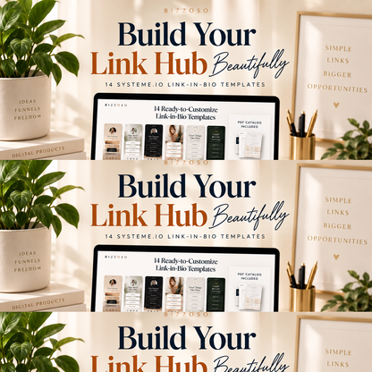 Link in Bio Funnel Templates premium lifestyle mockup