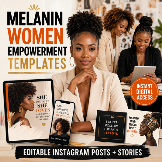 Melanin Women Empowerment Instagram Templates