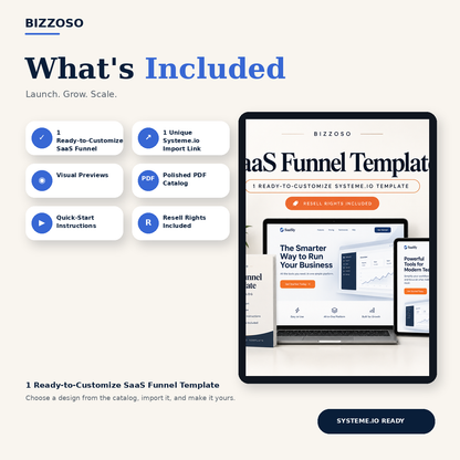 SaaS Funnel Template what's included