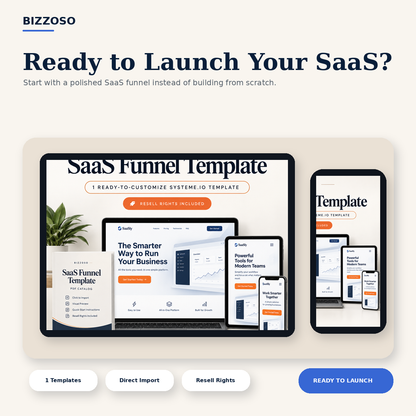 SaaS Funnel Template premium lifestyle mockup