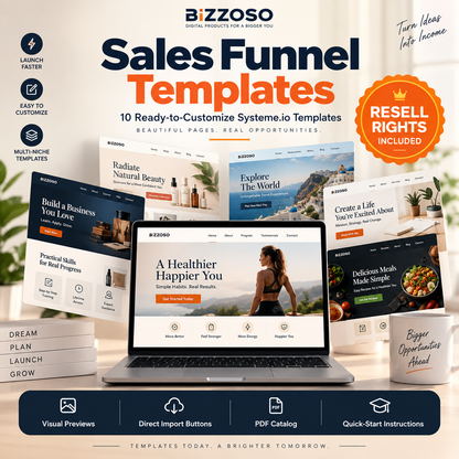 Sales Funnel Templates with Resell Rights hero