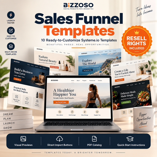 Sales Funnel Templates with Resell Rights hero