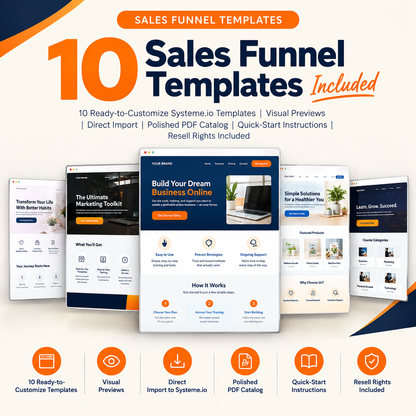 Sales Funnel Templates included designs and contents