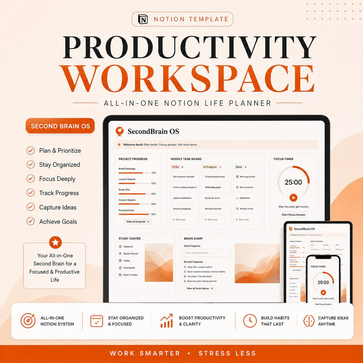 SecondBrain OS | All-in-One Notion Life Planner