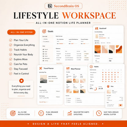 SecondBrain OS | All-in-One Notion Life Planner