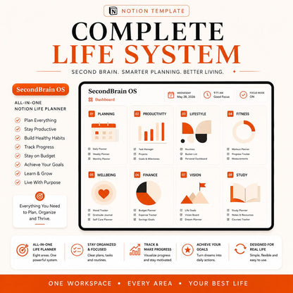 SecondBrain OS | All-in-One Notion Life Planner