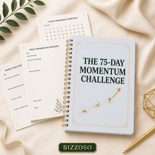 The 75-Day Momentum Challenge digital planner template