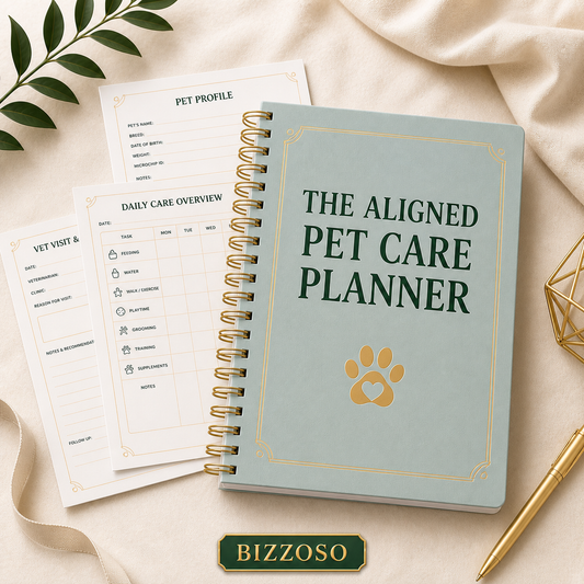 The Aligned Pet Care Planner digital planner template