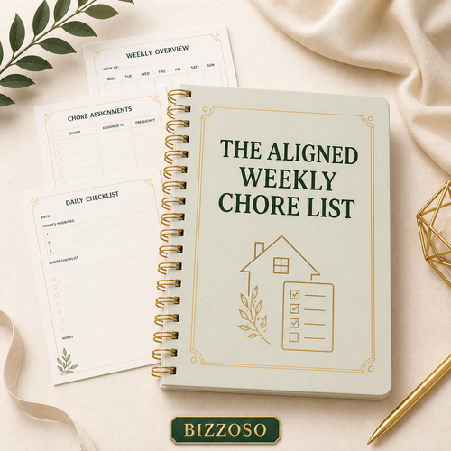 The Aligned Weekly Chore List digital planner template