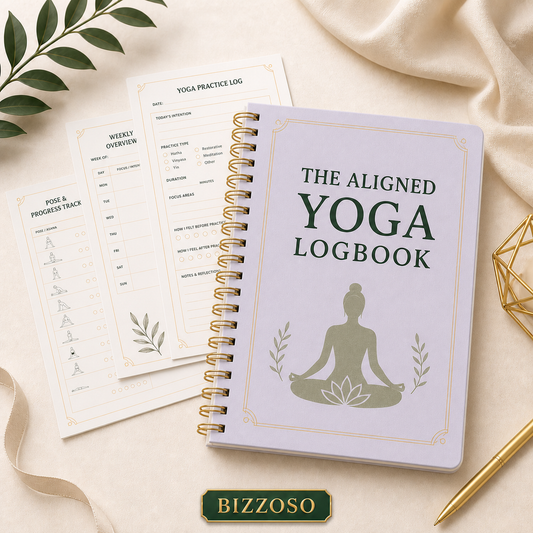The Aligned Yoga Logbook digital planner template