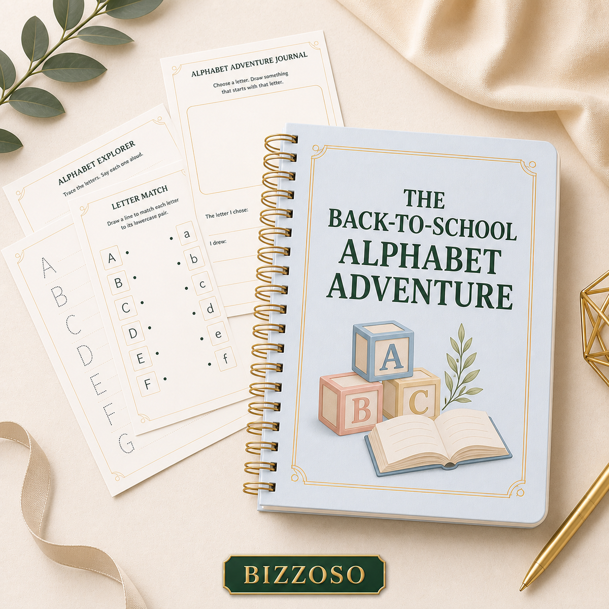 The Back-to-School Alphabet Adventure digital planner template