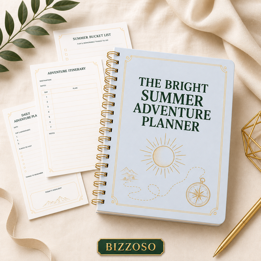 The Bright Summer Adventure Planner digital planner template