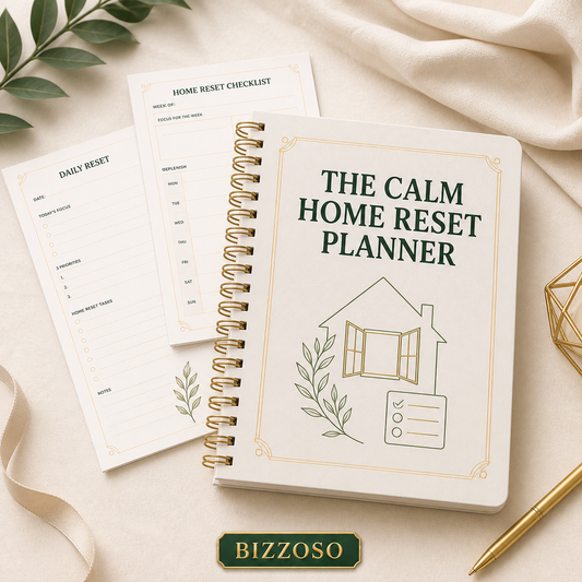 The Calm Home Reset Planner digital planner template