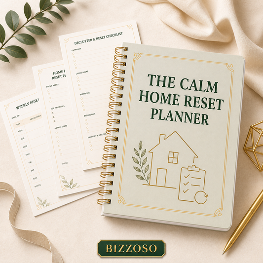 The Calm Home Reset Planner digital planner template