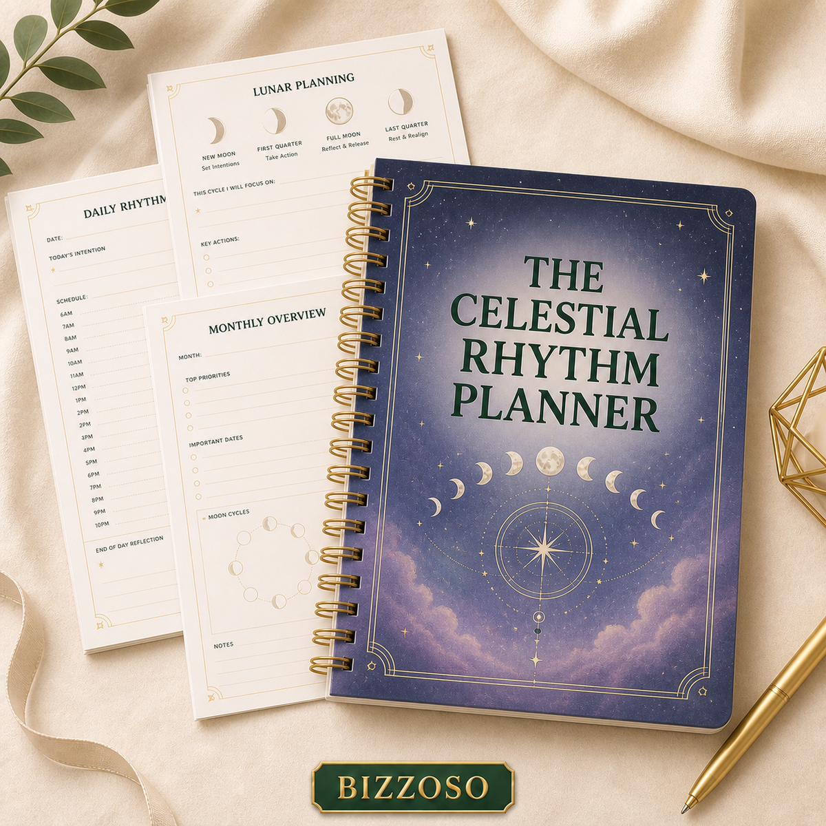 The Celestial Rhythm Planner digital planner template
