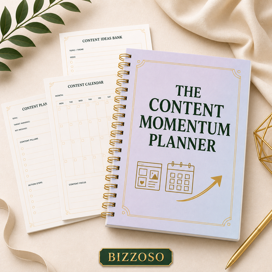 The Content Momentum Planner digital planner template