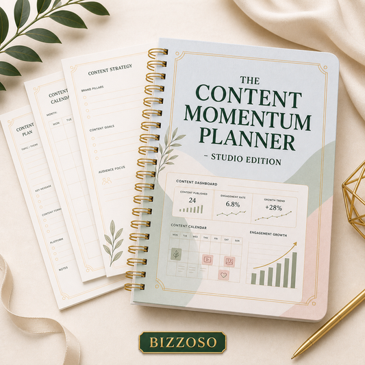 The Content Momentum Planner - Studio Edition digital planner template